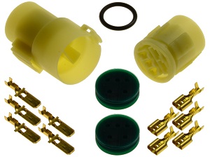 CKK7053F - Motorradstecker-Stecksatz wasserdicht (rund 5-polig) Aprilia Tuono