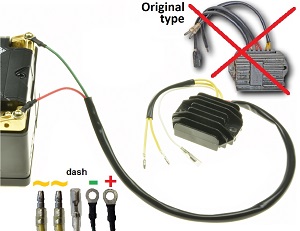 CARR511 - Ducati Moto Guzzi 2 fase MOSFET Spannungsregler Gleichrichter