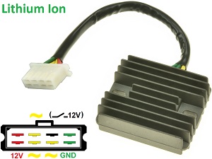 CARR291-LI - Honda CB750A GL1000 GL1100 GL1200 GoldWing MOSFET Spannungsregler Gleichrichter - Lithium Ion