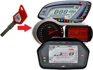 MV Agusta Programmierung 1x transponder chip Schlüssel → unit