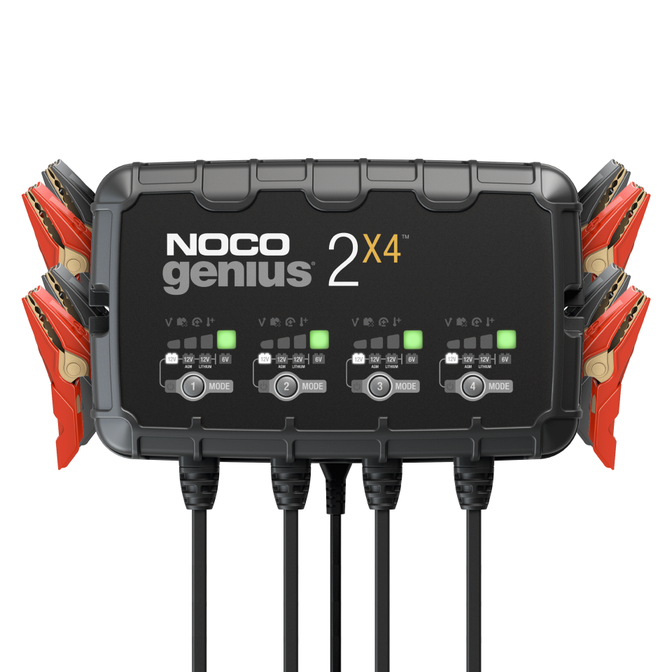 Noco Genius 2x4 - vervierfachen 6V/12V Batterieladegerät Erhaltungsladegerät (auch für Lithium-Ionen-Batterien geeignet)