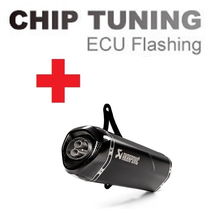 Vespa GTS / GTV 2005-2020 Hochleistungs-ECU-Flash tuning+Akrapovic S-VE3SO9-HRSSBL (Stage 3)