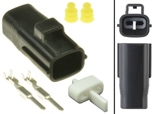 2 pin power connector ZERO Motorradstecker (10-0750401)