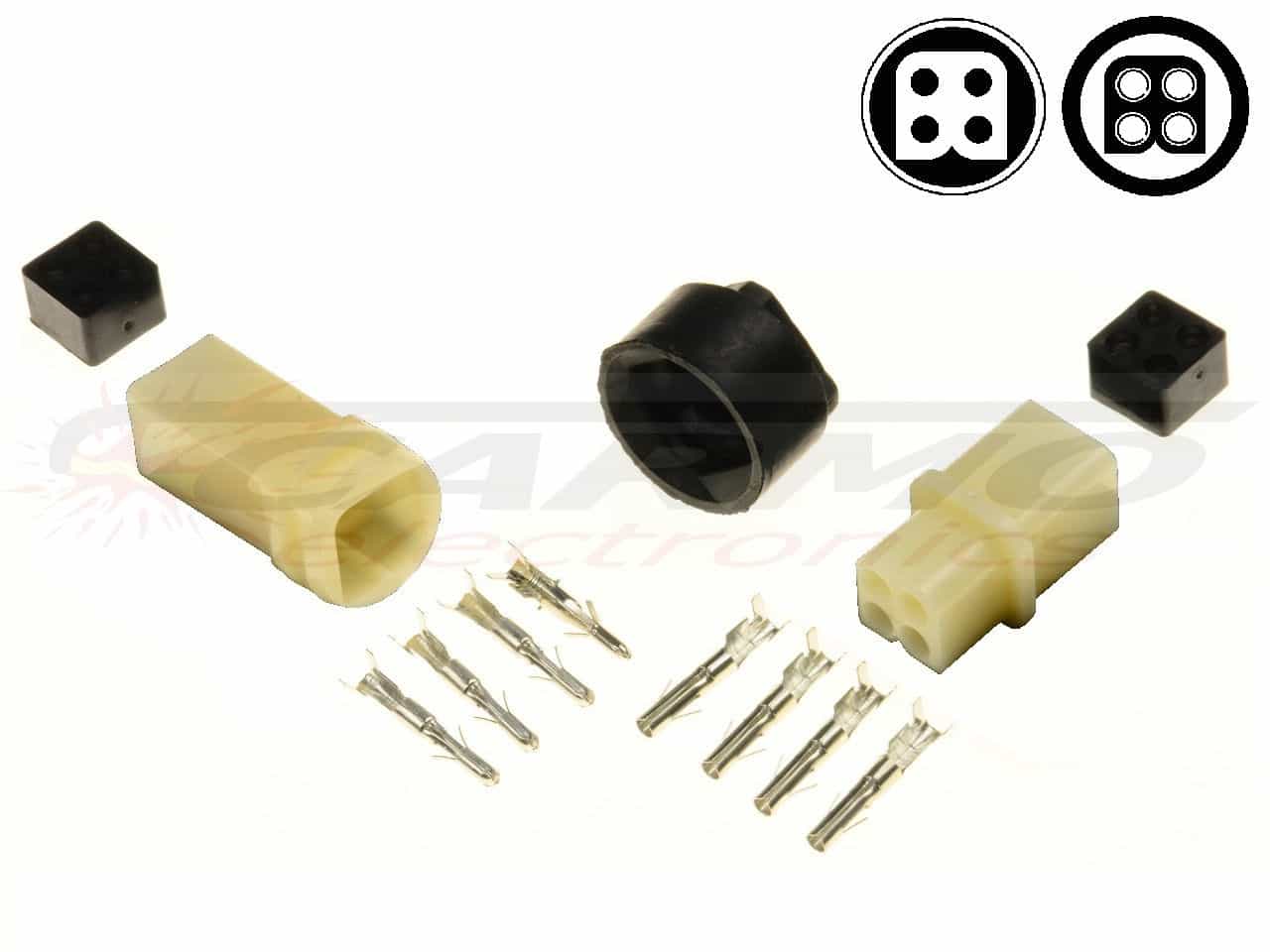 4 pin YPC Sealed connector set - 2-poliger YPC-Dichtungsstecker - Off-Road-Motorradstecker - zum Schließen ins Bild klicken