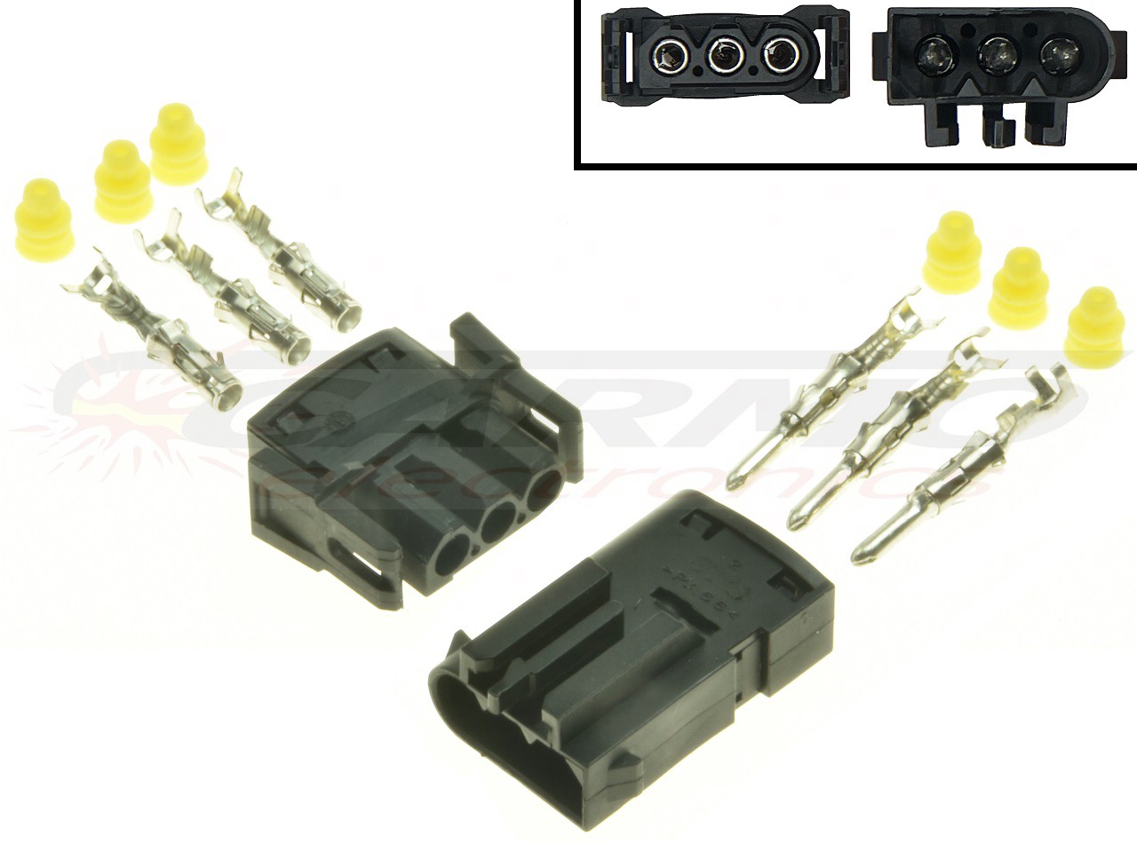 BMW C400 F650 F700 F800 Gleichrichterstecker des Spannungsreglers Set (AMP 1-828817-1, BMW 1378114, PA66) - zum Schließen ins Bild klicken