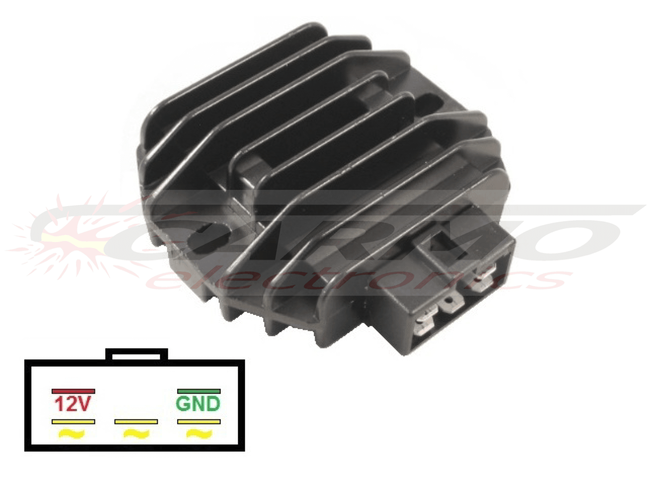 CARR202 Kawasaki MOSFET Spannungsregler Gleichrichter (SH555-12, SH640D-12, SH661-12, SH713AA, SH719AA, SH548-12) - zum Schließen ins Bild klicken