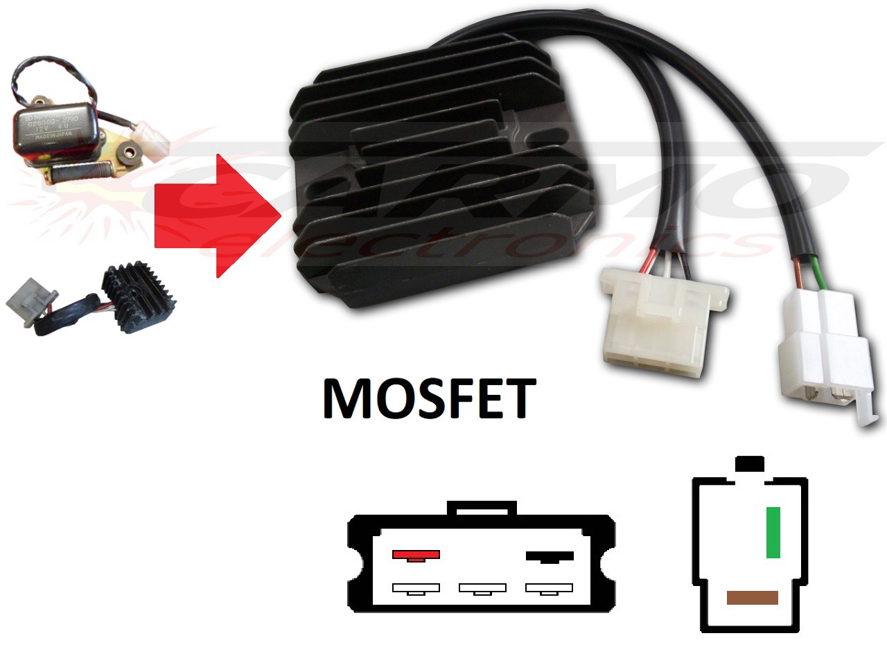 CARR381 - Yamaha XS MOSFET Spannungsregler Gleichrichter - zum Schließen ins Bild klicken