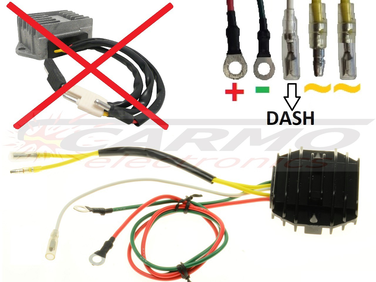 CARR511-851 - Ducati Moto Guzzi 2 fase MOSFET Spannungsregler Gleichrichter - zum Schließen ins Bild klicken