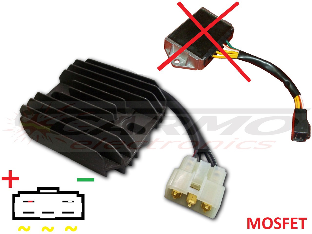 CARR201 - MOSFET Gasgas Gas Gas Spannungsregler Gleichrichter (MFS450434009 Ducati) - zum Schließen ins Bild klicken