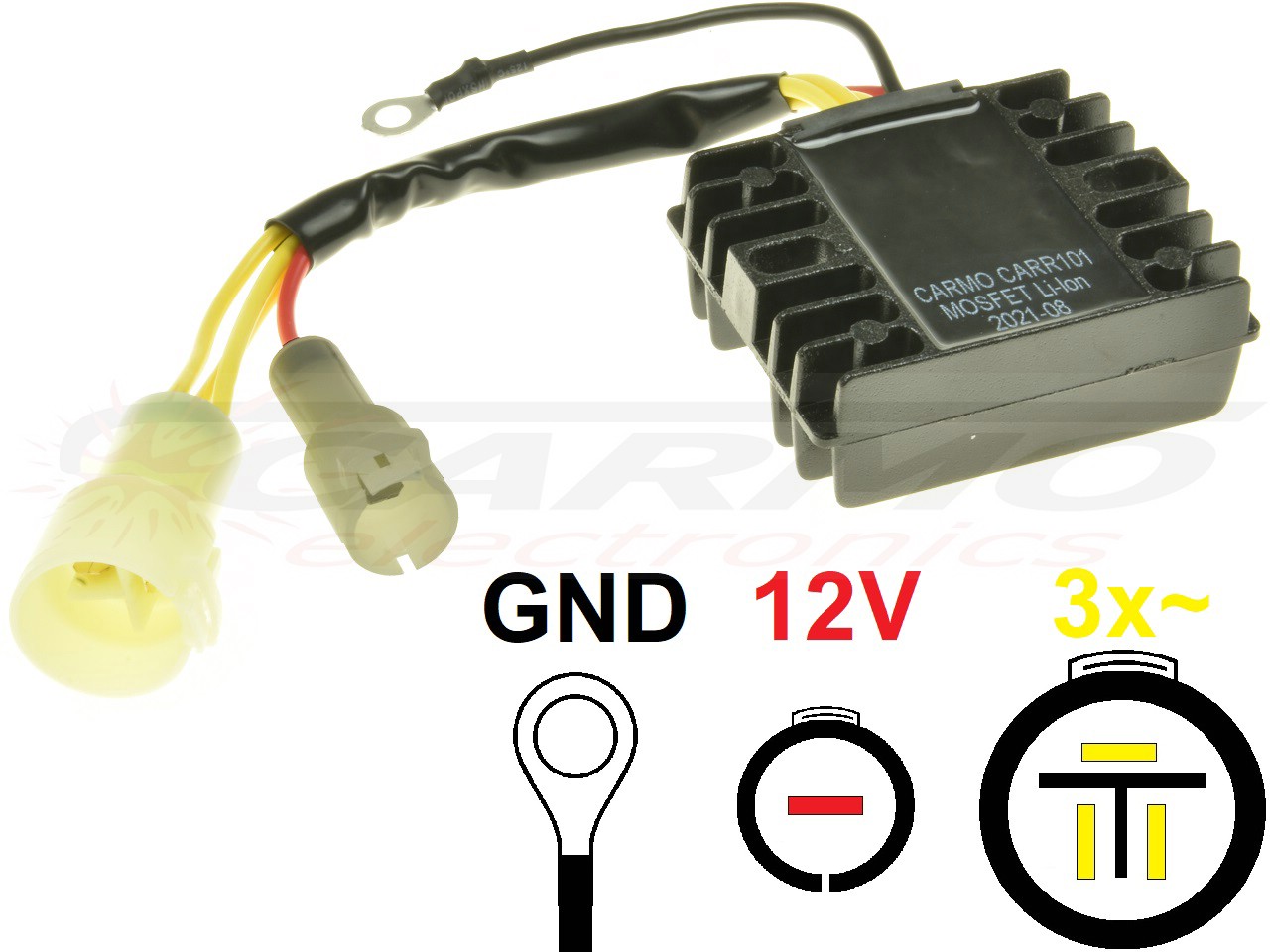 CARR101-DF - MOSFET Suzuki DF40 DF50 Johnson Evinrude 40HP 50HP Spannungsregler Gleichrichter Lithium Ion 1999-2010 - zum Schließen ins Bild klicken