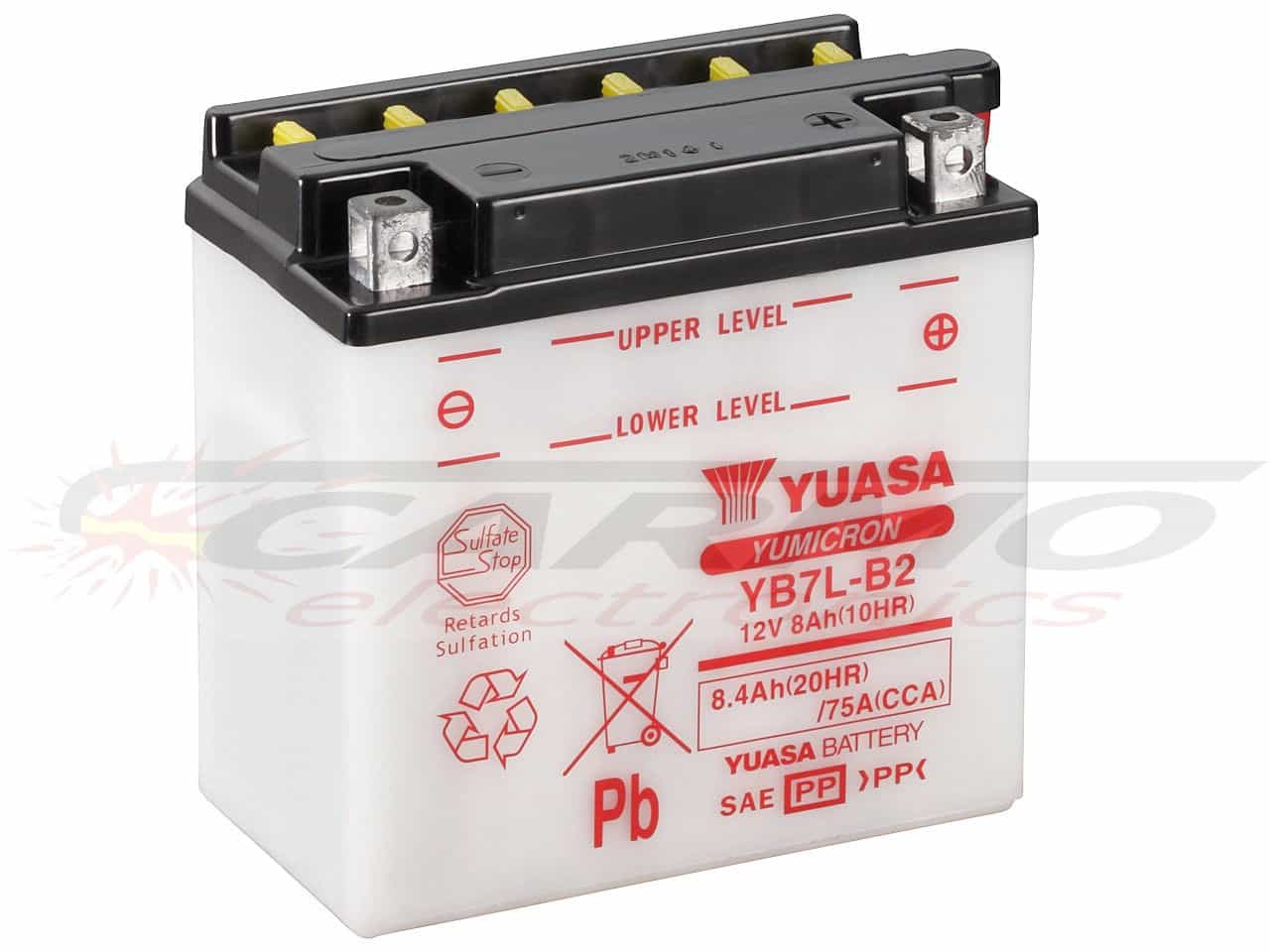 Yuasa YB7L-B2 accu Yamaha YP125 YP150 YP180 MBK Skyliner 125 - zum Schließen ins Bild klicken