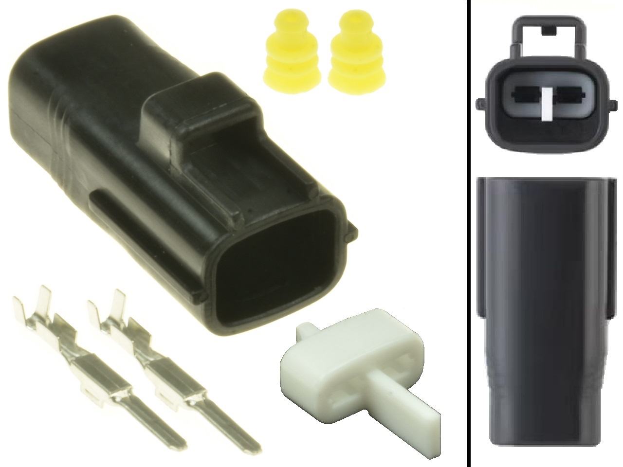 2 pin power connector ZERO Motorradstecker (10-0750401) - zum Schließen ins Bild klicken