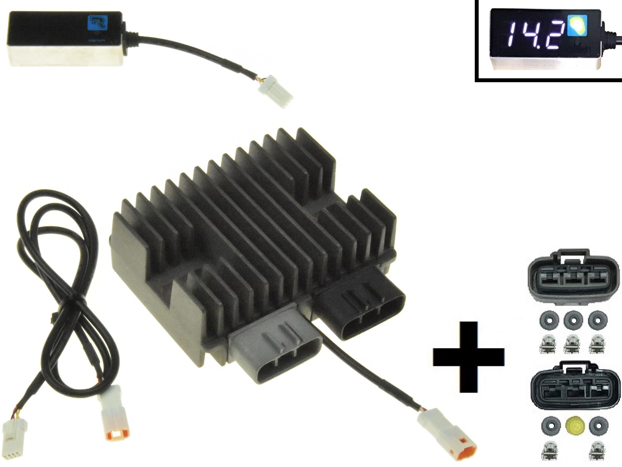 CARR5925-SERIE - MOSFET SERIE SERIES + CHECK Spannungsregler Gleichrichter (Verbesserte SH847) 12V/50A/700W + Anschlüsse - zum Schließen ins Bild klicken