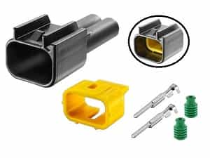 RFW-2P090-M set - Motorradstecker 2-polig Männlich